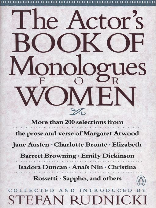 Title details for The Actor's Book of Monologues for Women by Various - Available